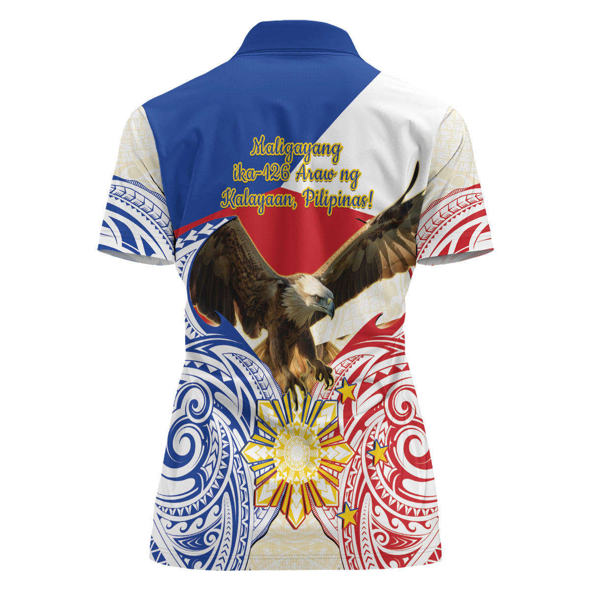 Philippines Independence Day Women Polo Shirt Pilipinas Eagle 126th Anniversary LT14 - Polynesian Pride