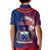 Polynesian Pride Samoa Kid Polo Shirt Ula Fala Mix Samoan Tribal Blue Version LT14 - Polynesian Pride