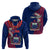 Custom Samoa Hoodie Ula Fala Mix Samoan Tribal Blue Version LT14 - Polynesian Pride