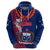 Custom Samoa Hoodie Ula Fala Mix Samoan Tribal Blue Version LT14 - Polynesian Pride