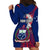 Personalised Samoa Hoodie Dress Ula Fala Mix Samoan Tribal Blue Version LT14 - Polynesian Pride