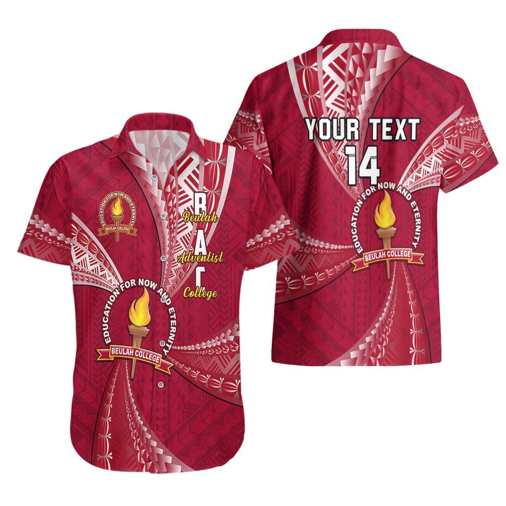 Personalised Tonga Beulah College Hawaiian Shirt Tongan Ngatu Pattern LT14 - Polynesian Pride