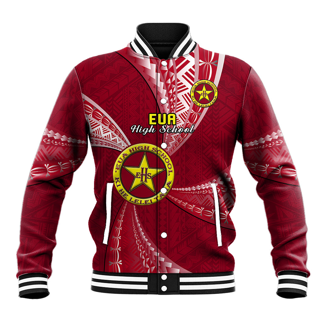 Personalised Tonga Beulah College Baseball Jacket Class Of Year Tongan Ngatu Pattern LT14 Unisex Maroon - Polynesian Pride