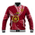 Personalised Tonga Beulah College Baseball Jacket Class Of Year Tongan Ngatu Pattern LT14 Unisex Maroon - Polynesian Pride