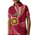 Personalised Tonga Beulah College Kid Polo Shirt Class Of Year Tongan Ngatu Pattern LT14 Kid Maroon - Polynesian Pride