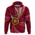 Custom Tonga Eua High School Hoodie Tongan Ngatu Pattern LT14 Pullover Hoodie Maroon - Polynesian Pride