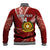 Personalised Tonga Vavau High School Baseball Jacket Tongan Ngatu Pattern LT14 - Polynesian Pride