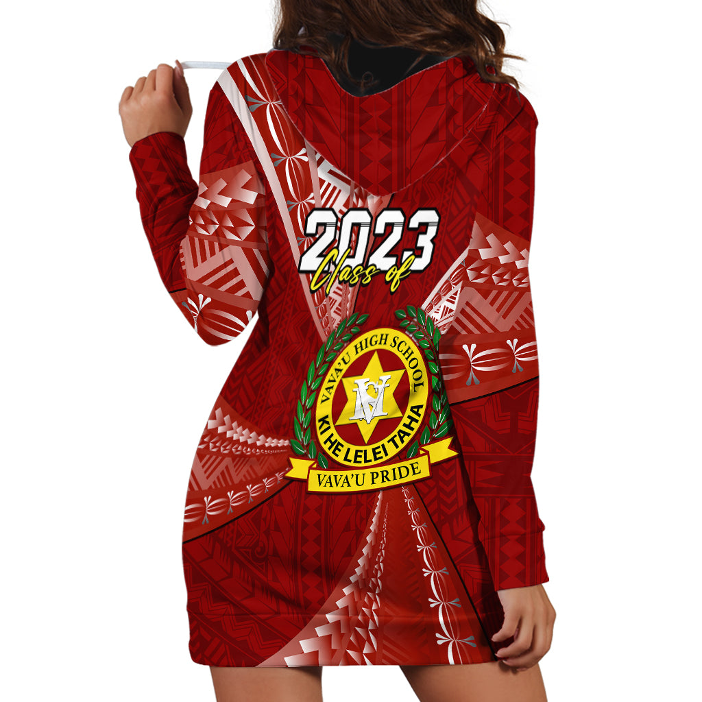 Personalised Tonga Vavau High School Hoodie Dress Class Of Year Tongan Ngatu Pattern LT14 - Polynesian Pride