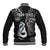 Personalised New Zealand Baseball Jacket Aotearoa Silver Fern With Manaia Maori Unique Black LT14 - Polynesian Pride