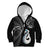 Personalised New Zealand Kid Hoodie Aotearoa Silver Fern With Manaia Maori Unique Black LT14 Zip Hoodie Black - Polynesian Pride