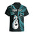 Personalised New Zealand Hawaiian Shirt Aotearoa Silver Fern With Manaia Maori Unique Turquoise LT14 - Polynesian Pride