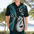 Personalised New Zealand Hawaiian Shirt Aotearoa Silver Fern With Manaia Maori Unique Turquoise LT14 - Polynesian Pride