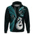 Custom New Zealand Hoodie Aotearoa Silver Fern With Manaia Maori Unique Turquoise LT14 Pullover Hoodie Turquoise - Polynesian Pride