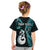 Personalised New Zealand Kid T Shirt Aotearoa Silver Fern With Manaia Maori Unique Turquoise LT14 - Polynesian Pride