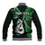 Personalised New Zealand Baseball Jacket Aotearoa Silver Fern With Manaia Maori Unique Green LT14 - Polynesian Pride