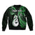 Personalised New Zealand Bomber Jacket Aotearoa Silver Fern With Manaia Maori Unique Green LT14 - Polynesian Pride