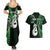 Personalised New Zealand Couples Summer Maxi Dress and Hawaiian Shirt Aotearoa Silver Fern With Manaia Maori Unique Green LT14 - Polynesian Pride