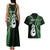 Personalised New Zealand Couples Matching Tank Maxi Dress And Hawaiian Shirt Aotearoa Silver Fern With Manaia Maori Unique Green LT14 - Polynesian Pride