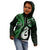 Personalised New Zealand Kid Hoodie Aotearoa Silver Fern With Manaia Maori Unique Green LT14 - Polynesian Pride