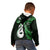 Personalised New Zealand Kid Hoodie Aotearoa Silver Fern With Manaia Maori Unique Green LT14 - Polynesian Pride