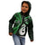 Personalised New Zealand Kid Hoodie Aotearoa Silver Fern With Manaia Maori Unique Green LT14 - Polynesian Pride