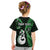 Personalised New Zealand Kid T Shirt Aotearoa Silver Fern With Manaia Maori Unique Green LT14 - Polynesian Pride