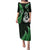 Personalised New Zealand Puletasi Aotearoa Silver Fern With Manaia Maori Unique Green LT14 Long Dress Green - Polynesian Pride