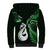 Personalised New Zealand Sherpa Hoodie Aotearoa Silver Fern With Manaia Maori Unique Green LT14 - Polynesian Pride