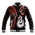 Personalised New Zealand Baseball Jacket Aotearoa Silver Fern With Manaia Maori Unique Red LT14 Unisex Red - Polynesian Pride