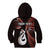 Personalised New Zealand Kid Hoodie Aotearoa Silver Fern With Manaia Maori Unique Red LT14 - Polynesian Pride