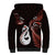 Personalised New Zealand Sherpa Hoodie Aotearoa Silver Fern With Manaia Maori Unique Red LT14 - Polynesian Pride