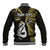 Personalised New Zealand Baseball Jacket Aotearoa Silver Fern With Manaia Maori Unique Gold LT14 - Polynesian Pride