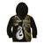 Personalised New Zealand Kid Hoodie Aotearoa Silver Fern With Manaia Maori Unique Gold LT14 - Polynesian Pride