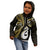 Personalised New Zealand Kid Hoodie Aotearoa Silver Fern With Manaia Maori Unique Gold LT14 - Polynesian Pride