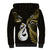 Personalised New Zealand Sherpa Hoodie Aotearoa Silver Fern With Manaia Maori Unique Gold LT14 - Polynesian Pride