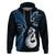 Custom New Zealand Hoodie Aotearoa Silver Fern With Manaia Maori Unique Blue LT14 Pullover Hoodie Blue - Polynesian Pride