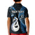 Personalised New Zealand Kid Polo Shirt Aotearoa Silver Fern With Manaia Maori Unique Blue LT14 - Polynesian Pride