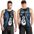 Personalised New Zealand Men Tank Top Aotearoa Silver Fern With Manaia Maori Unique Blue LT14 - Polynesian Pride