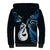 Personalised New Zealand Sherpa Hoodie Aotearoa Silver Fern With Manaia Maori Unique Blue LT14 - Polynesian Pride