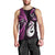 Personalised New Zealand Men Tank Top Aotearoa Silver Fern With Manaia Maori Unique Pink LT14 - Polynesian Pride