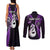 Personalised New Zealand Couples Matching Tank Maxi Dress and Long Sleeve Button Shirts Aotearoa Silver Fern With Manaia Maori Unique Purple LT14 - Polynesian Pride