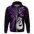 Custom New Zealand Hoodie Aotearoa Silver Fern With Manaia Maori Unique Purple LT14 Zip Hoodie Purple - Polynesian Pride