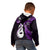 Personalised New Zealand Kid Hoodie Aotearoa Silver Fern With Manaia Maori Unique Purple LT14 - Polynesian Pride