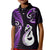 Personalised New Zealand Kid Polo Shirt Aotearoa Silver Fern With Manaia Maori Unique Purple LT14 Kid Purple - Polynesian Pride