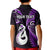 Personalised New Zealand Kid Polo Shirt Aotearoa Silver Fern With Manaia Maori Unique Purple LT14 - Polynesian Pride