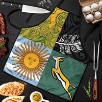 Rugby 2025 Championship Apron Combination of Southern Hemisphere Countries LT14 Black - Polynesian Pride