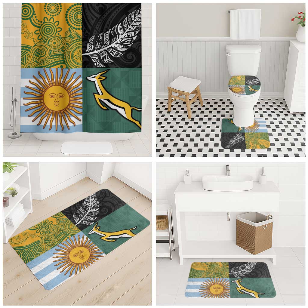Rugby 2025 Championship Bathroom Set Combination of Southern Hemisphere Countries LT14 - Polynesian Pride