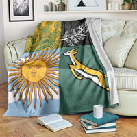 Rugby 2025 Championship Blanket Combination of Southern Hemisphere Countries LT14 Black - Polynesian Pride