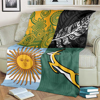 Rugby 2025 Championship Blanket Combination of Southern Hemisphere Countries LT14 - Polynesian Pride