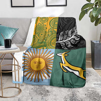 Rugby 2025 Championship Blanket Combination of Southern Hemisphere Countries LT14 - Polynesian Pride